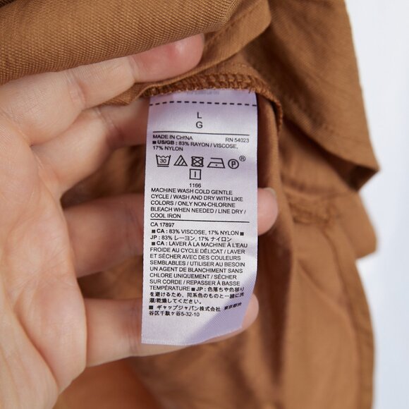 Banana Republic Button Front Roll Tab Utility Shirt Women's Size Large - Picture 5 of 7